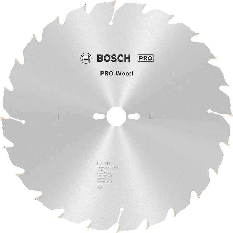 Bosch PRO Wood Cutting Table Saw Blade 350mm 24T 30mm