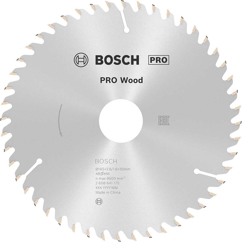 Bosch PRO Optiline Wood Cutting Saw Blade 165mm 48T 30mm