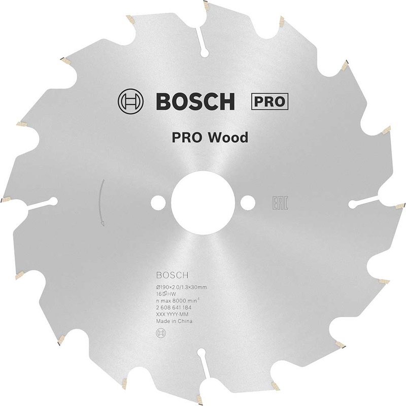 Bosch PRO Optiline Wood Cutting Saw Blade 190mm 16T 30mm