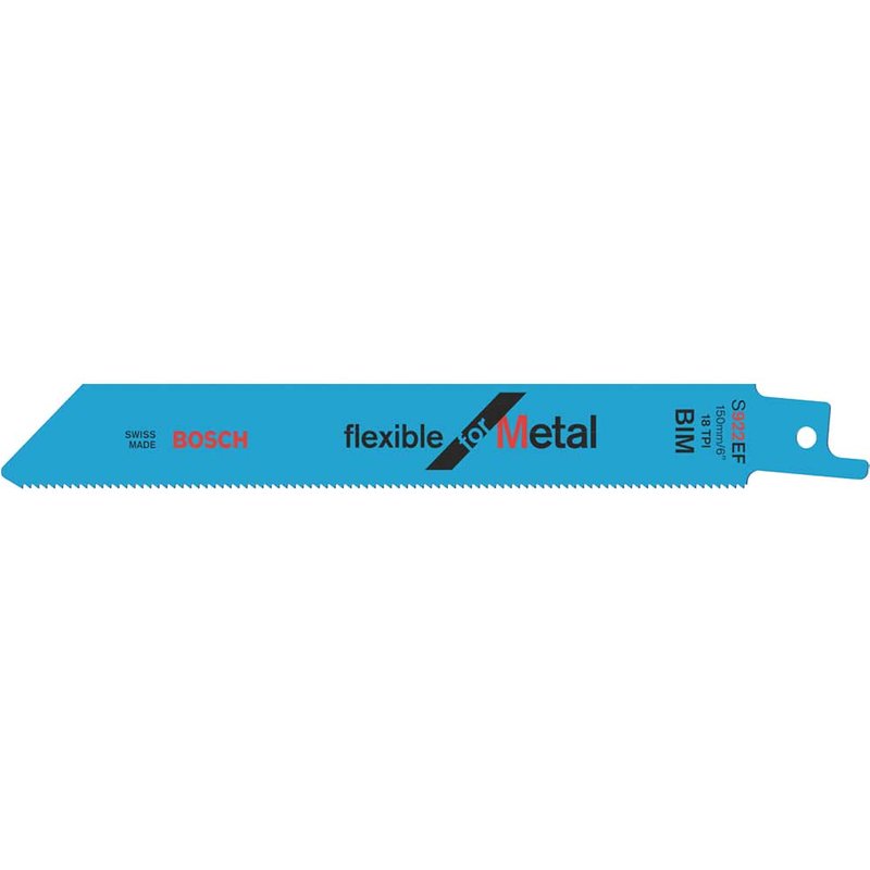 Bosch Powertool Accessories S 922 EF Flexible for Metal Reciprocating Saw Blade 150mm 18 TPI (Pack 100) 2608656028