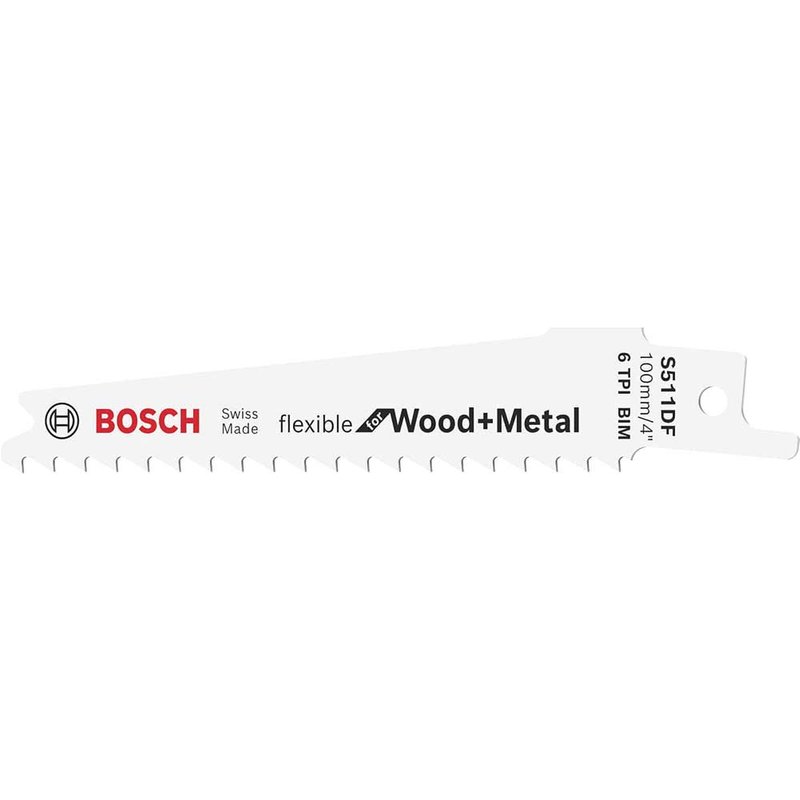 Bosch S511DF Flexible Wood and Metal Cutting Reciprocating Sabre Saw Blades Pack of 2