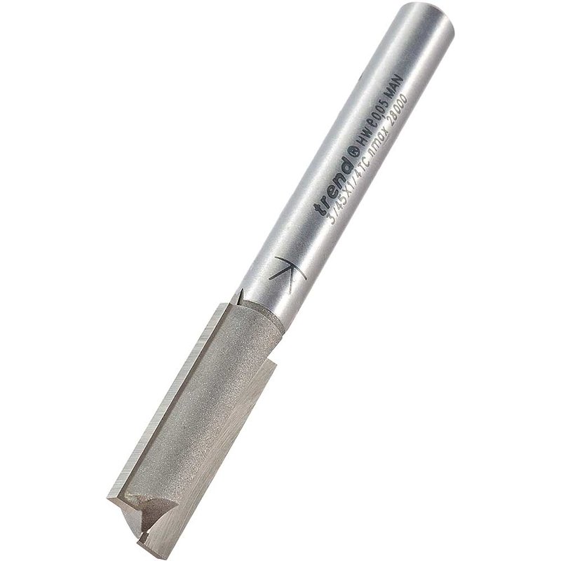 Trend Professional Two Flute Straight Router Cutter 8.9mm 26mm 1/4"