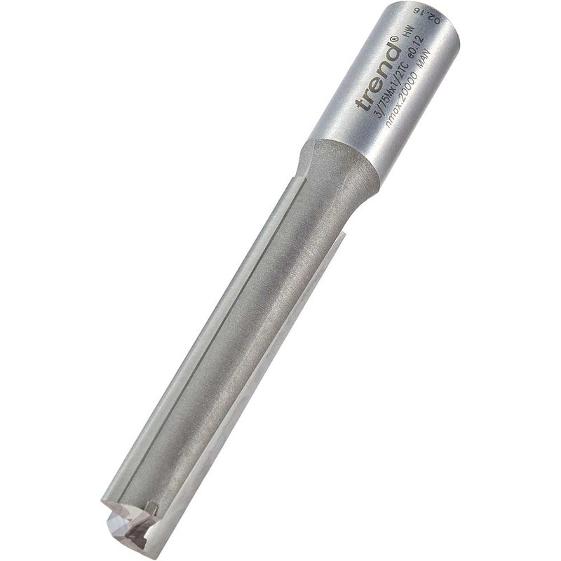 Trend Professional Two Flute Straight Router Cutter 12mm 63mm 1/2"
