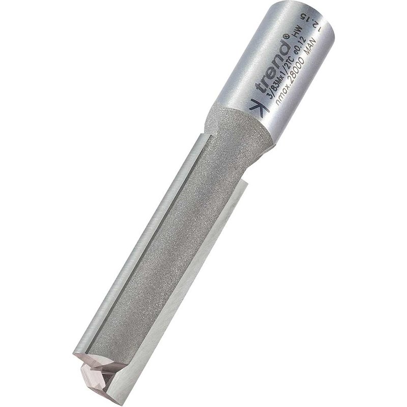 Trend 3/83DCX1/2TC Two Flute Worktop Jig Router Cutter 12.7mm 50mm 1/2"