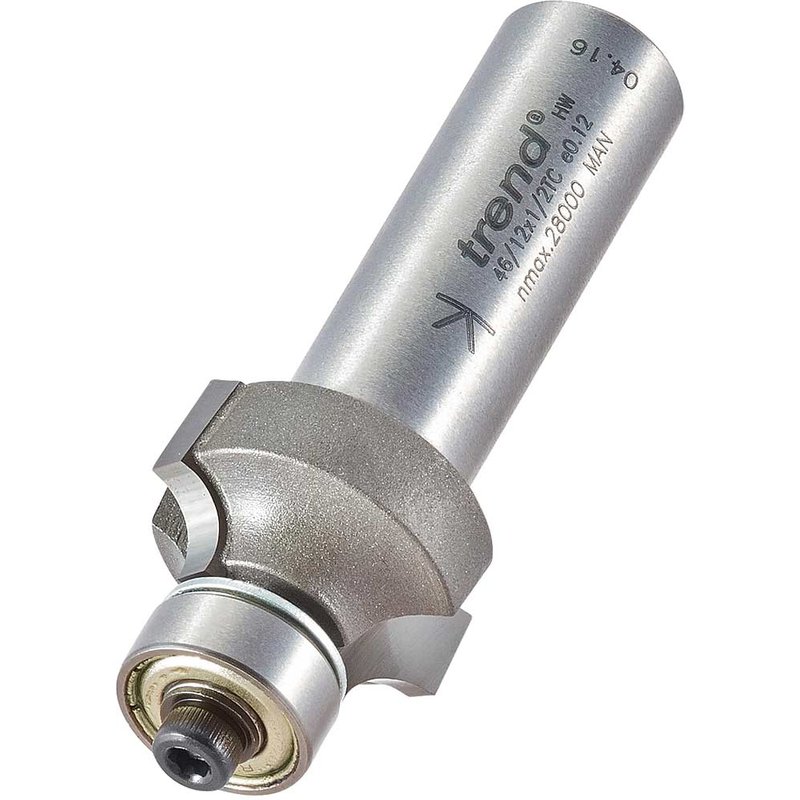 Trend Bearing Guided Ovolo and Round Router Cutter 22mm 12.7mm 1/2"