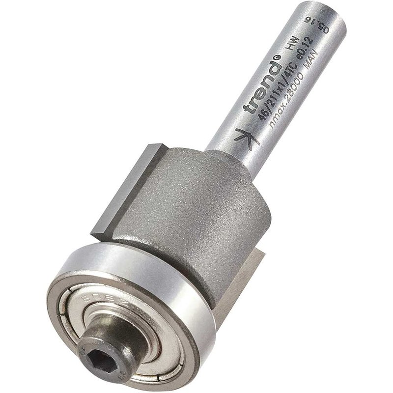 Trend Bearing Guided Trimmer Router Cutter 18.2mm 14mm 1/4"