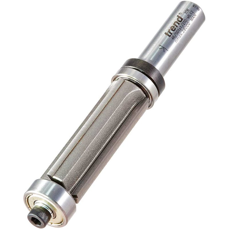 Trend Four Flute Double Bearing Guided Trimmer Router Bit 19.1mm 50mm 1/2"