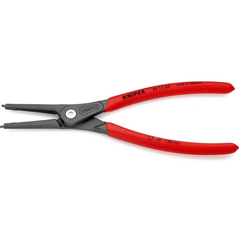 Knipex 49 11 A3 Precision Circlip Pliers External Straight 40-100mm 49 11 A3 SB