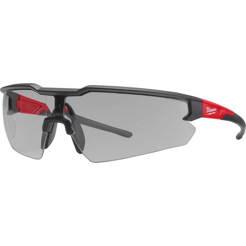 Milwaukee Enhanced Anti Scratch and Anti Fog Safety Glasses Black Grey