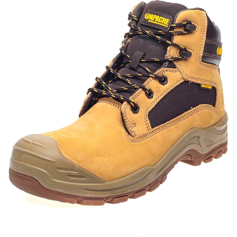 Apache Arizona Metal Free Waterproof Safety Boots Honey Size 5