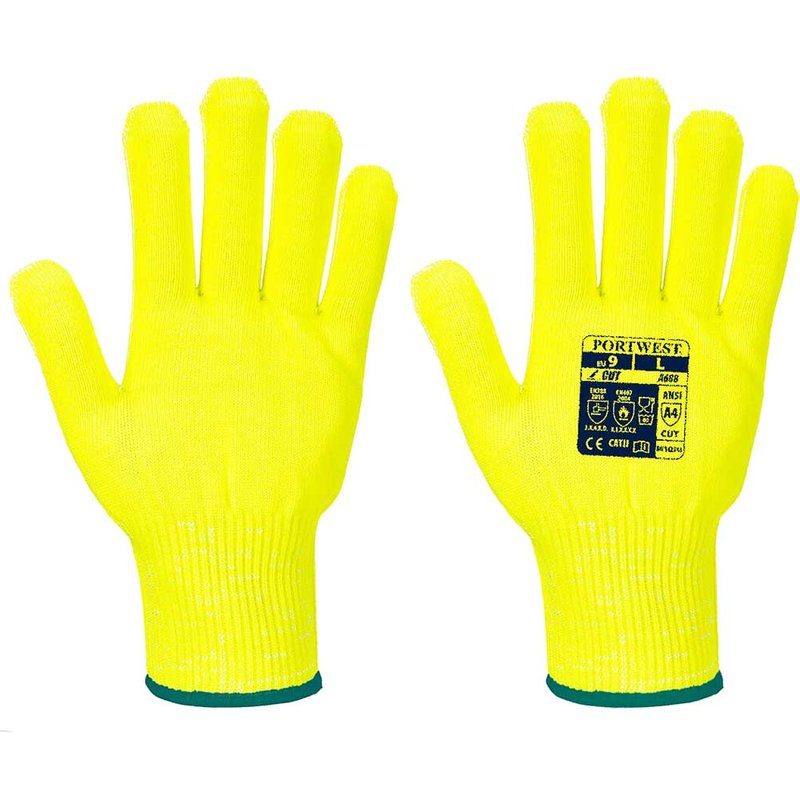 Portwest Pro Cut Liner Food Industry Gloves Yellow M Pack of 1
