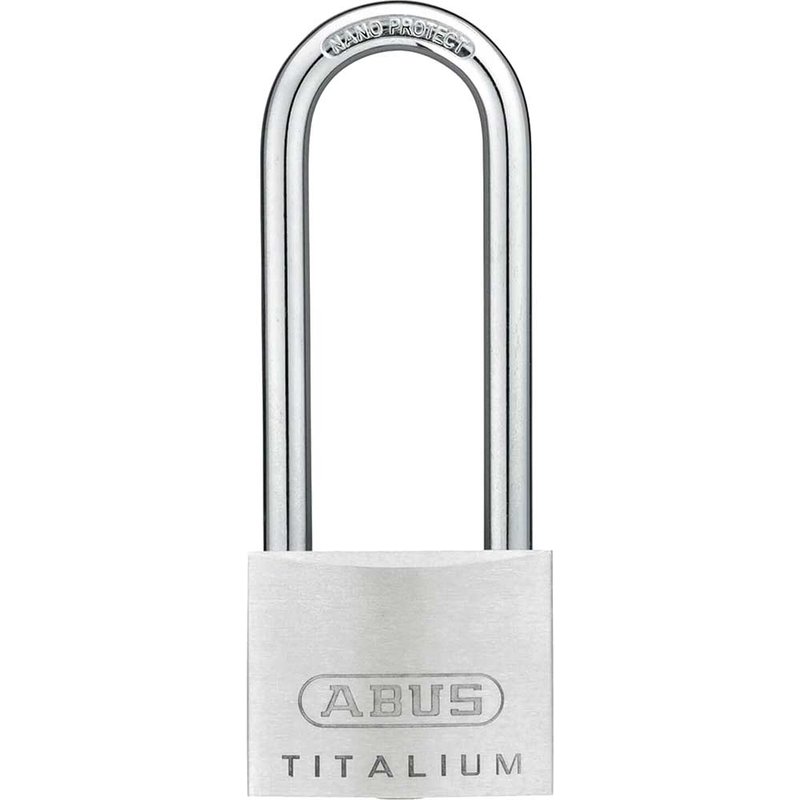 ABUS Mechanical 64TI/50mm TITALIUMâ„¢ Padlock 80mm Long Shackle 10056208-01