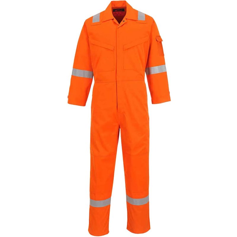 Araflame Silver Flame Resistant Coveralls Orange 52" 31"
