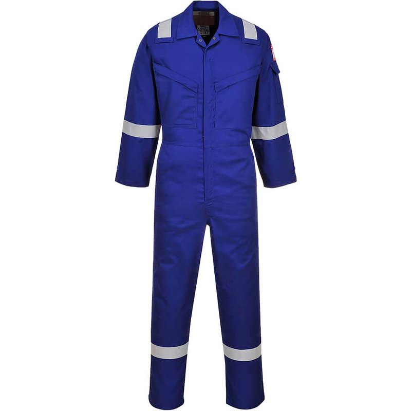 Araflame Silver Flame Resistant Coveralls Royal Blue 48" 31"