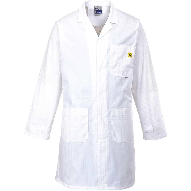 Portwest Anti Static ESD Coat White XL