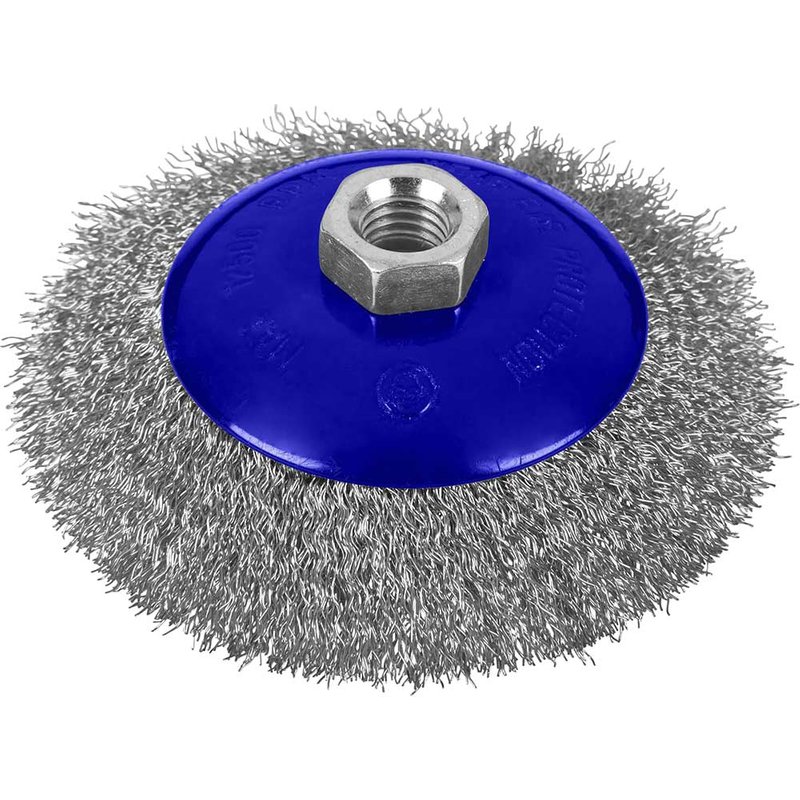 Bluespot Bevelled Crimped Steel Wire Cup Brush 115mm M14 Thread