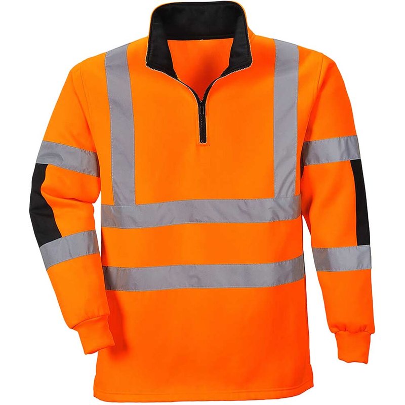 Portwest Xenon Half Zip Hi Vis Pullover Orange 4XL