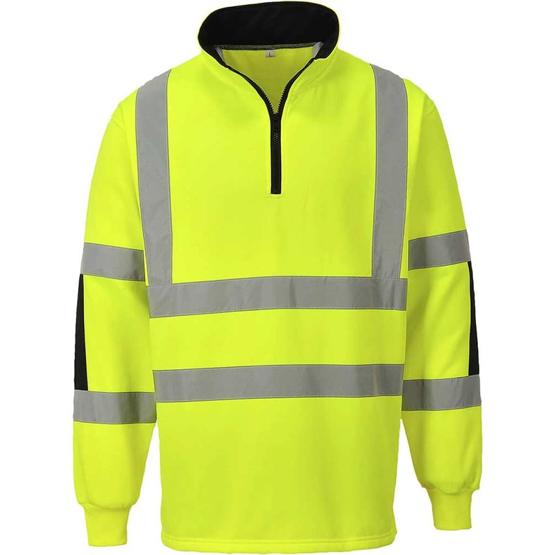 Portwest Xenon Half Zip Hi Vis Pullover Yellow 5XL