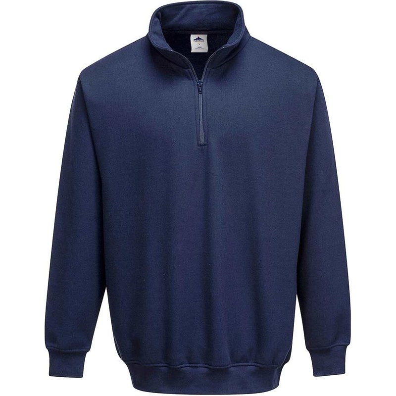 Portwest Mens Sorrento Zip Neck Sweatshirt Navy S