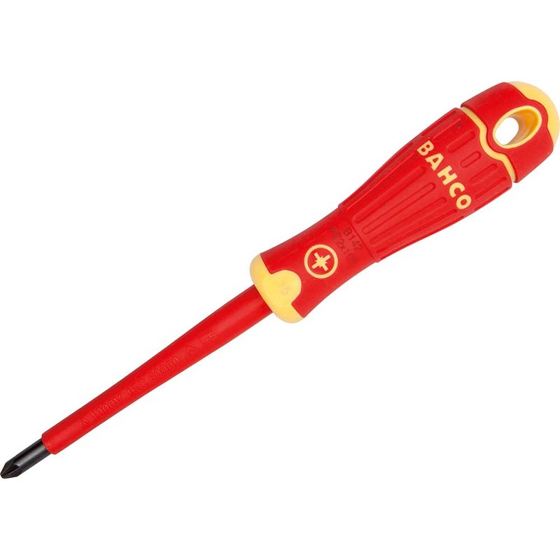 Bahco BAHCOFIT VDE Insulated Pozidriv Screwdriver PZ2 x 100mm B142.002.100