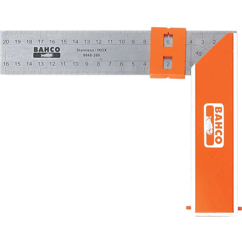 Bahco 9048-250 Aluminium Block & Steel Try Square 250mm (10in) 9048-250