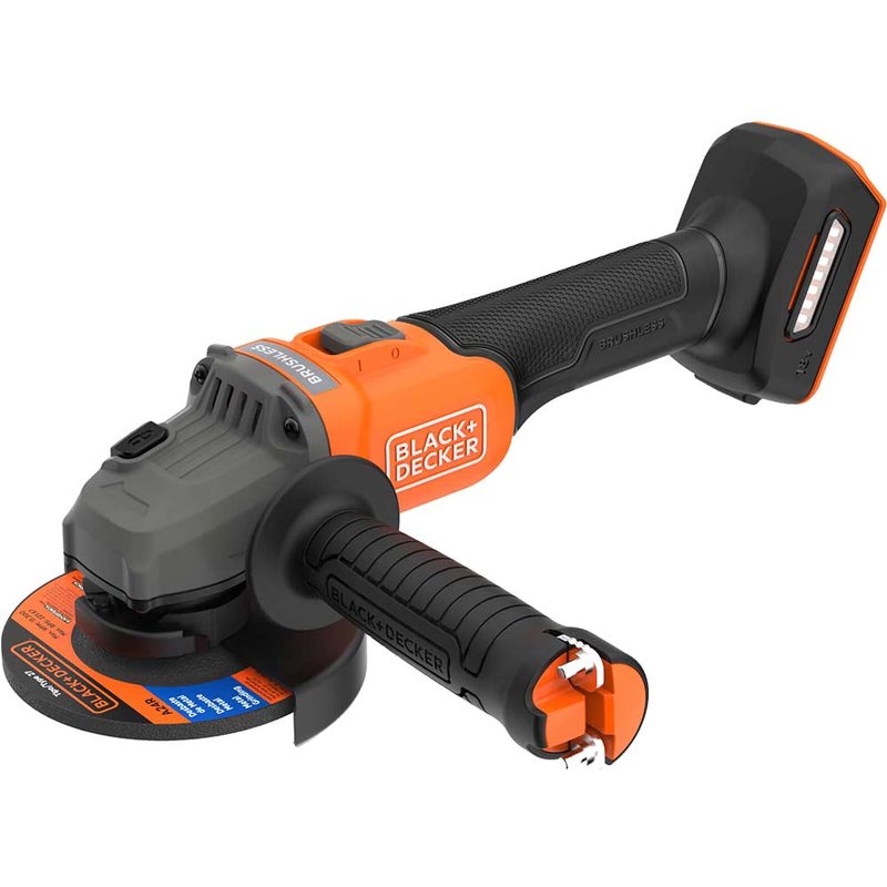 Black and Decker BCG6L8 18v Cordless Brushless Angle Grinder 115mm No Batteries No Battery Charger No Case