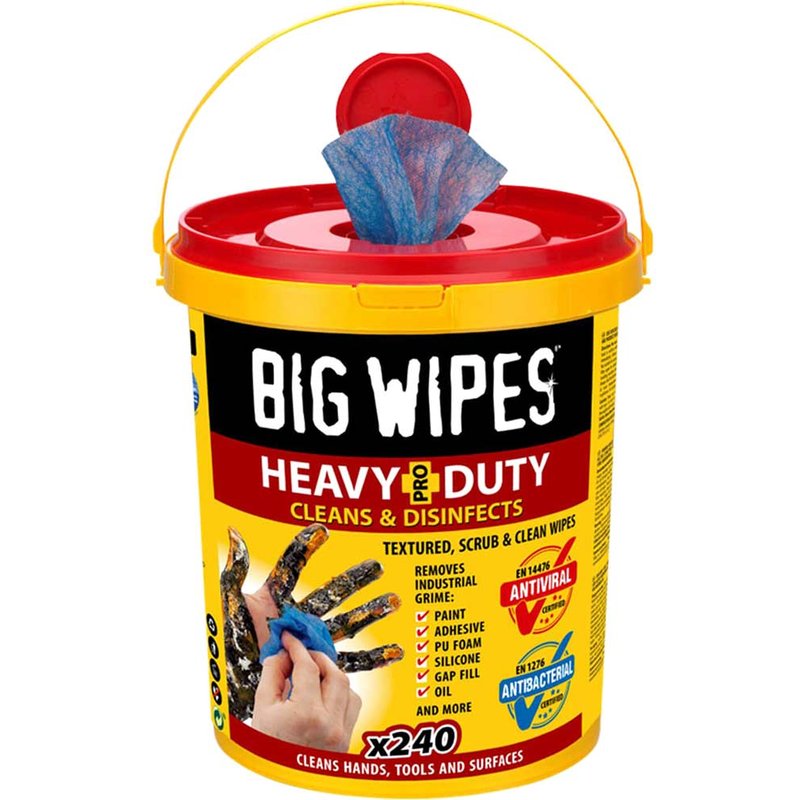 Big Wipes Big Wipes Heavy-Duty PRO+ Wipes Bucket of 240 2427 0000