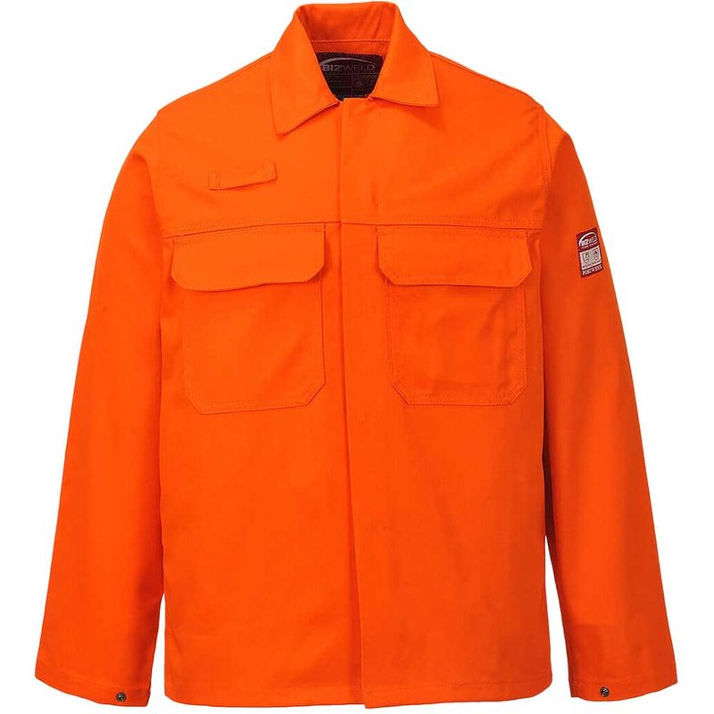 BizWeld Mens Flame Resistant Jacket Orange XL