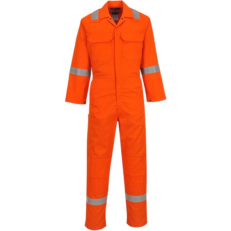 BizWeld Mens Iona Flame Resistant Coverall Orange XS 32"