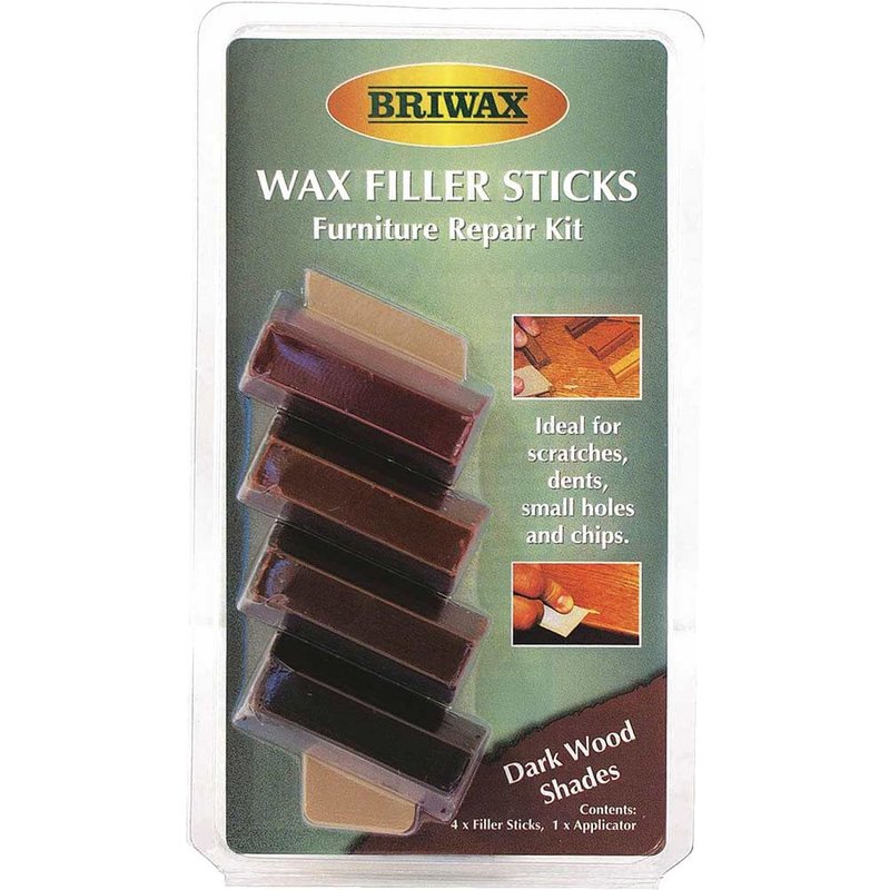 Briwax Wax Filler Sticks Furniture Repair Kit Dark