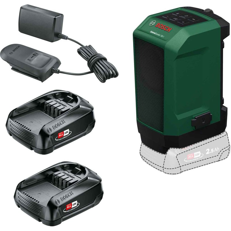Bosch UNIVERSALSPEAKER 18V-1 18v P4A Cordless Bluetooth Speaker 2 x 1.5ah Li-ion Charger No Case