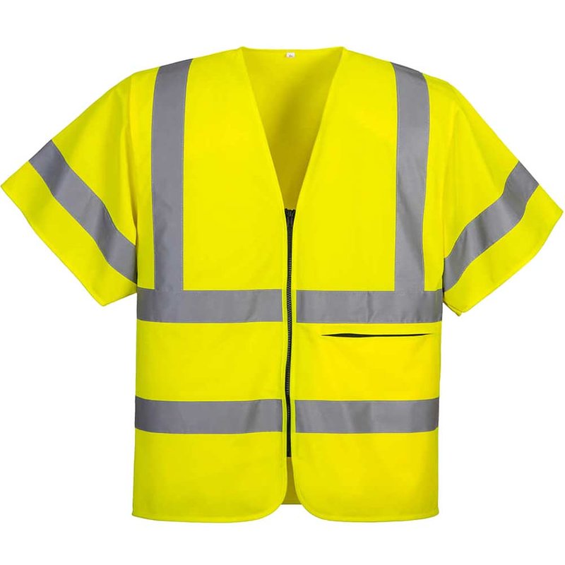Portwest Short Sleeve Hi Vis Waistcoat with Pocket Yellow XL