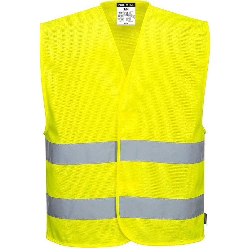 Portwest MeshAir Two Band Mesh Hi Vis Vest Yellow 4XL / 5XL