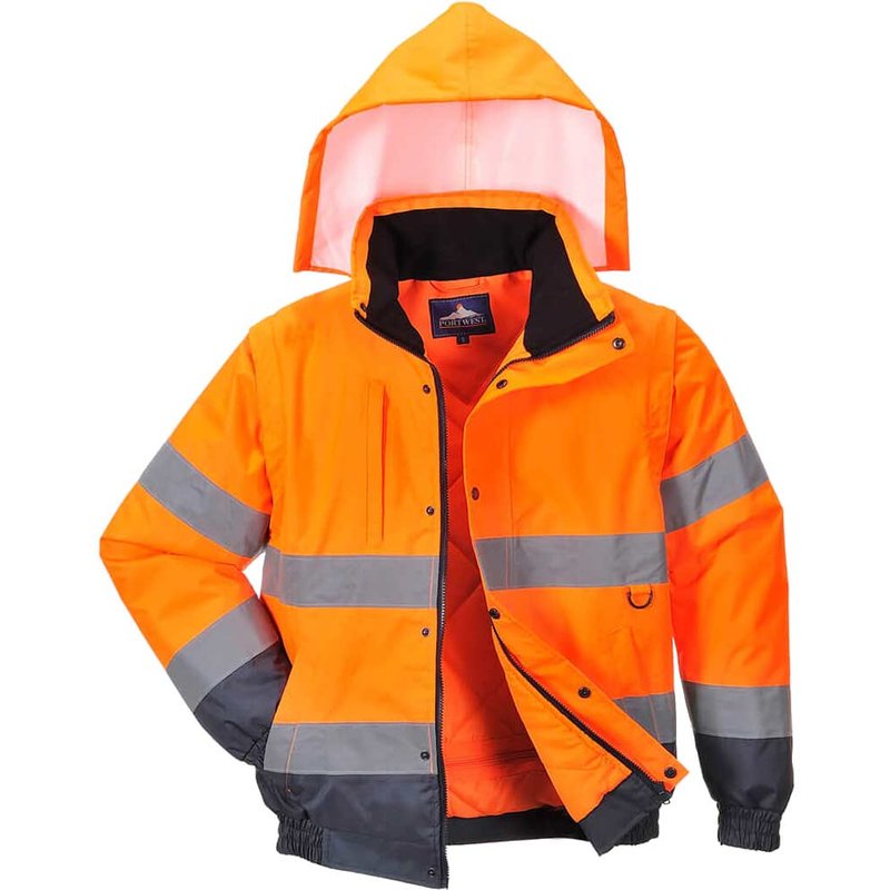 Oxford Weave 300D Class 3 Hi Vis 2-in-1 Jacket Orange L