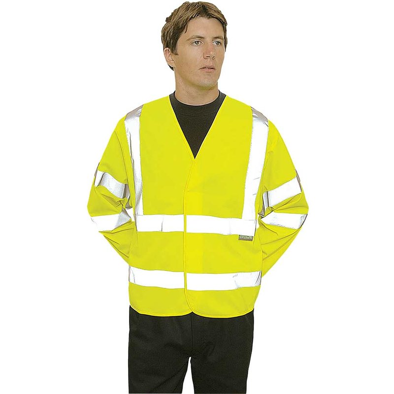 Portwest Long Sleeve Hi Vis Waistcoat Yellow L / XL