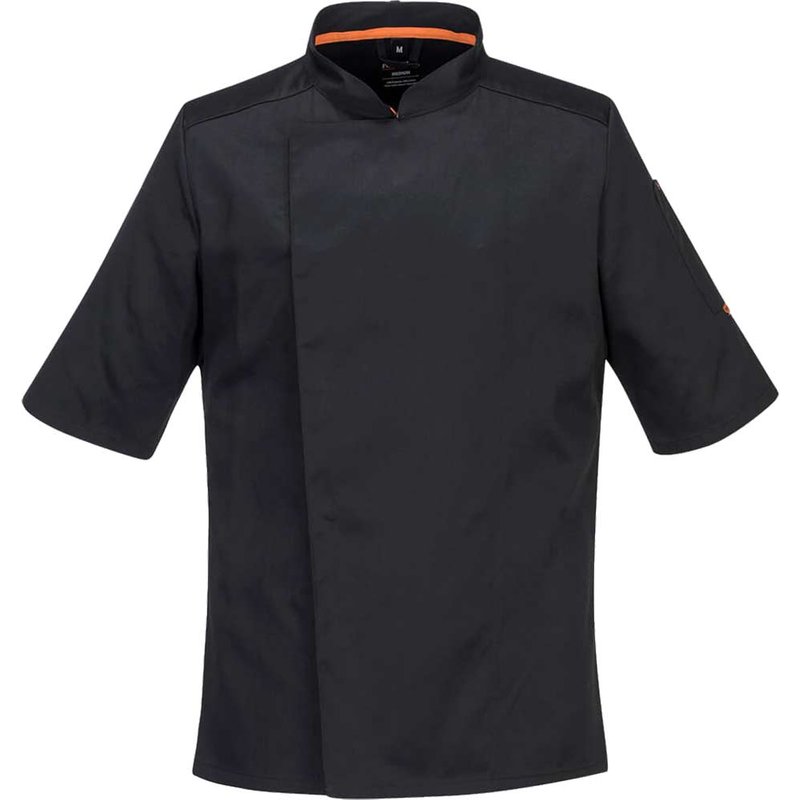 Portwest MeshAir Pro Short Sleeve Chefs Jacket Black S
