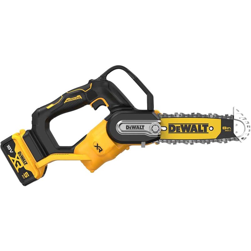 DeWalt DCMPS520 18v XR Cordless Brushless Pruning Chainsaw 200mm 1 x 5ah Li-ion Battery Charger