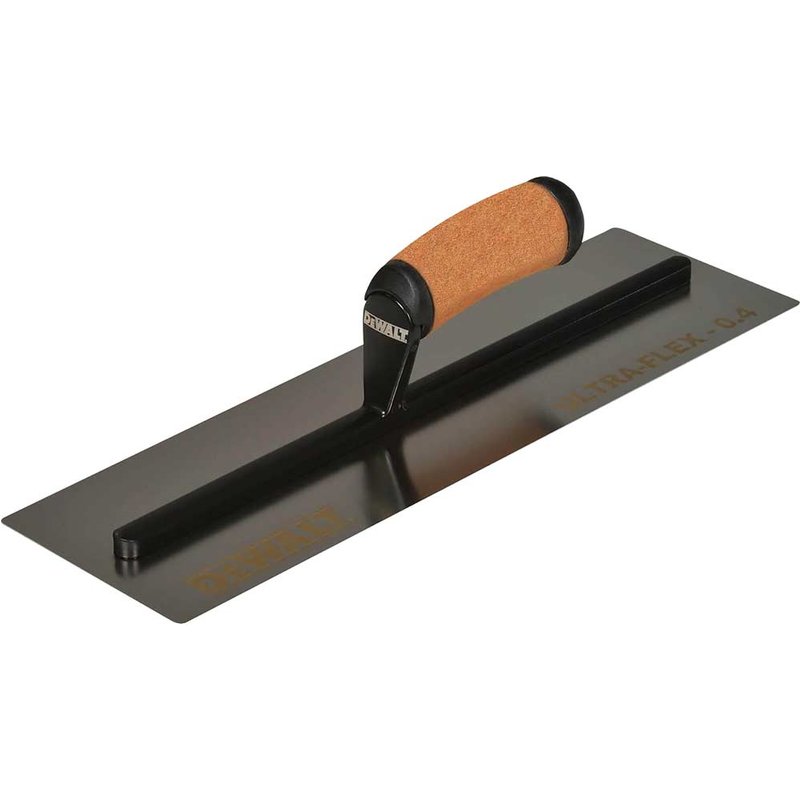 DEWALT Drywall 0.4mm FLEX Stainless Steel Flat Trowel, Leather Handle 16in EU 2-993