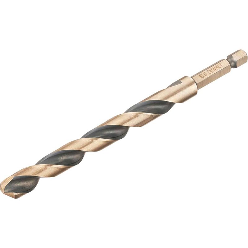 DEWALT Power Tools BLACK&GOLD Hex HSS-G Drill Bit 10.0mm DT20616-QZ