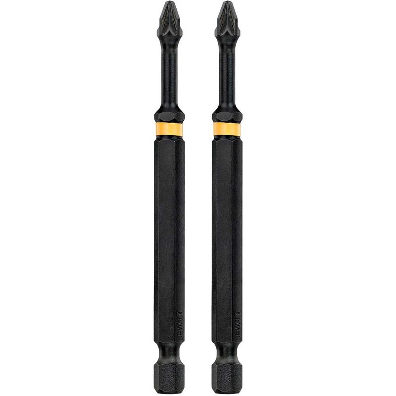 DEWALT Power Tools Extreme Impact Torsion Bits PZ2 x 85mm (Pack 2) DT70566T-QZ