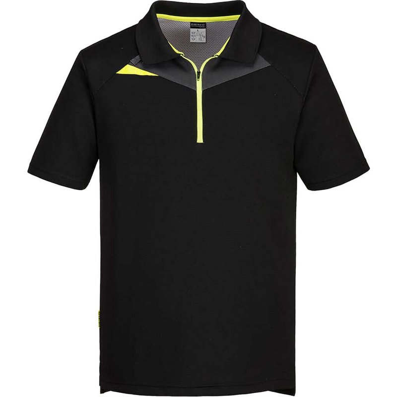 Portwest DX4 Short Sleeve Polo Shirt Black S