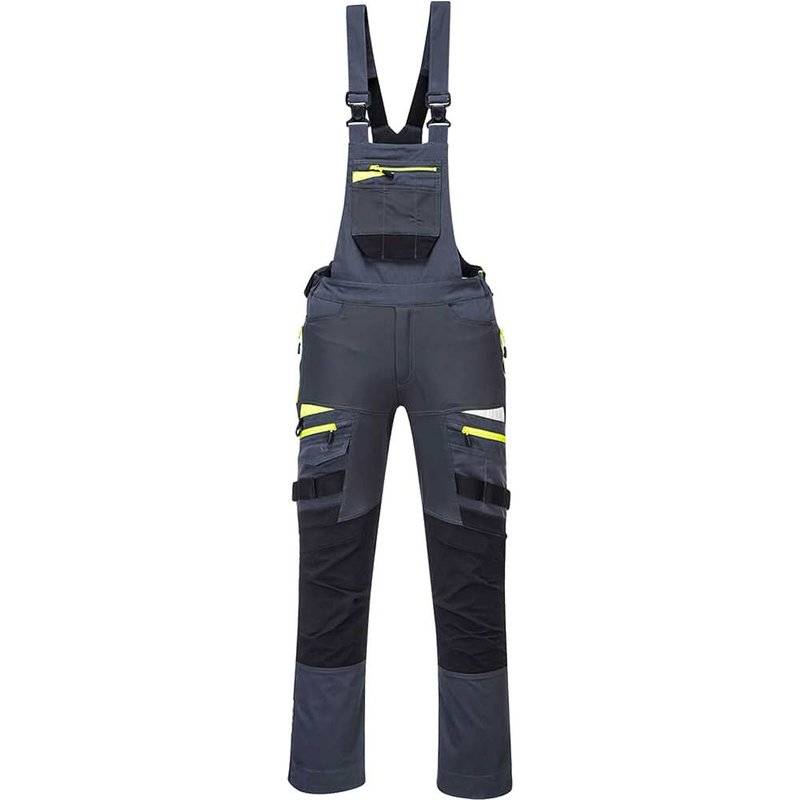 Portwest DX4 Work Bib and Brace Metal Grey 2XL