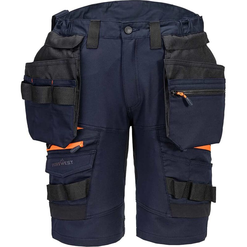 Portwest DX4 Mens Detachable Holster Pocket Shorts Dark Navy 26"