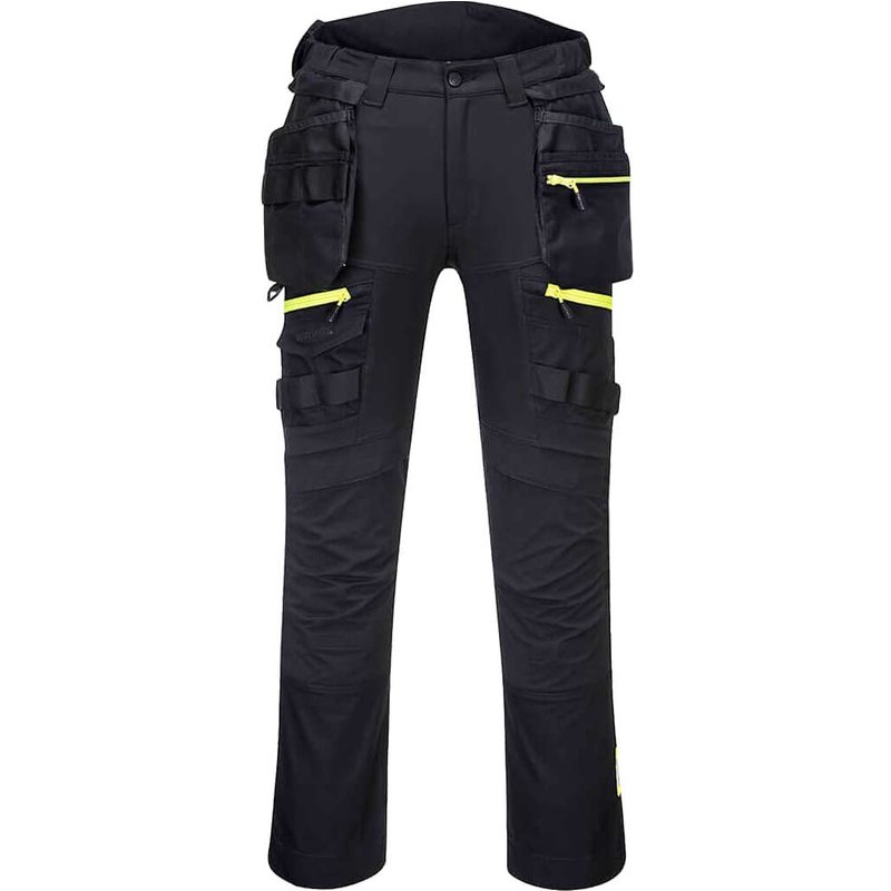 Portwest DX4 Womens Detachable Holster Pocket Trousers Black 26" 31"