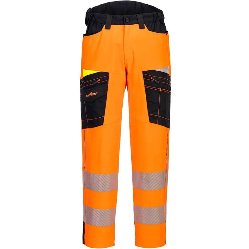 Portwest DX4 Hi Vis Service Trousers Orange / Black 33" 31"