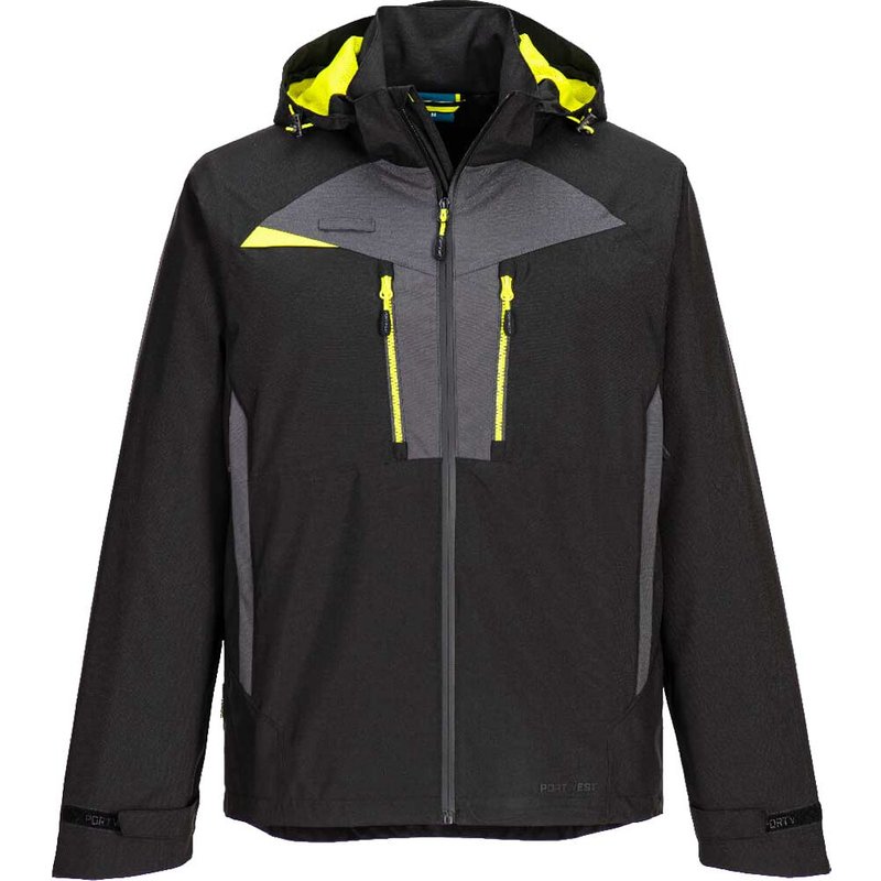 Portwest DX4 Waterproof Rain Jacket Black M