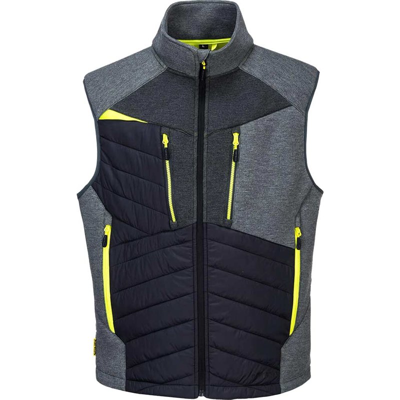 Portwest DX4 Mens Hybrid Baffle Gilet Metal Grey 3XL