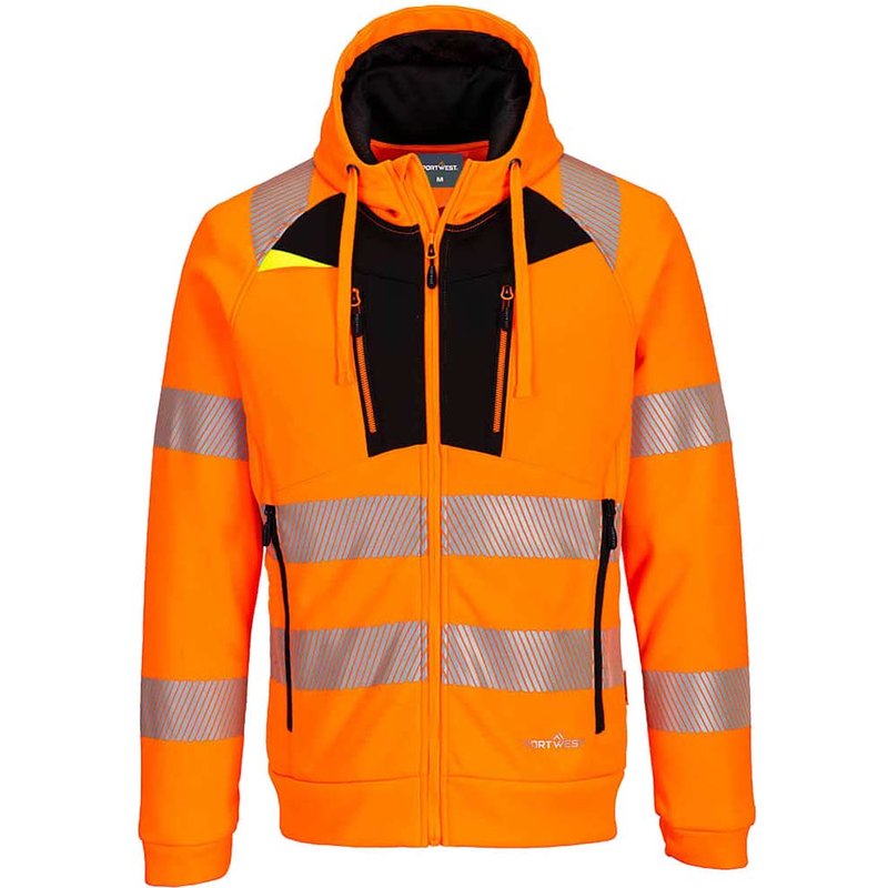 Portwest DX4 Hi Vis Hoodie Orange / Black M