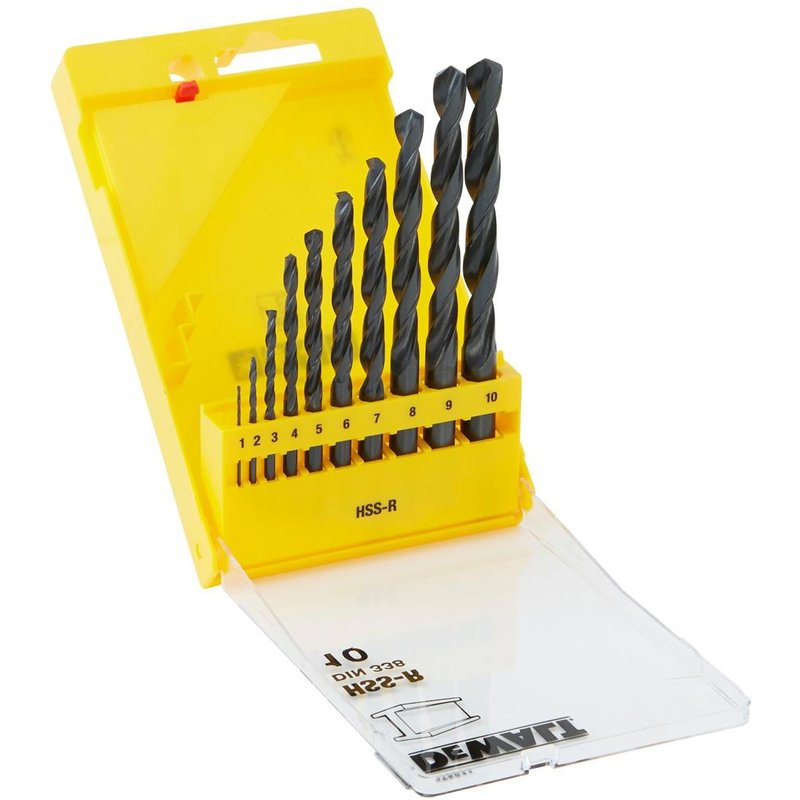 DEWALT Power Tools DT5911 HSS-R Jobber Drill Bit Set, 10 Piece DT5911-QZ