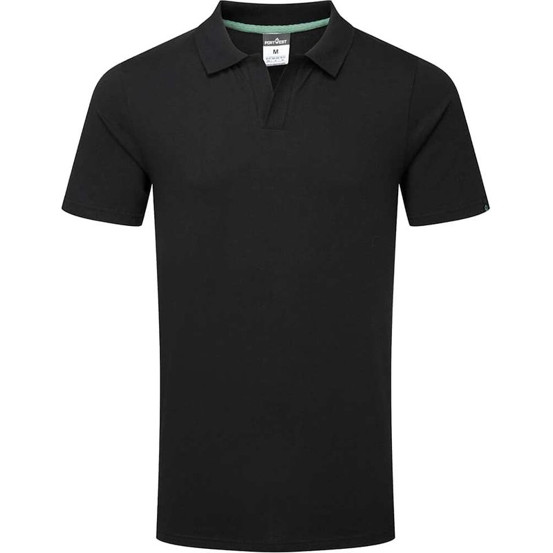 Portwest Organic Cotton Recyclable Polo Shirt Black L